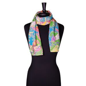 Ralph Lauren Women's Scarf Paisley Cotton Colorful Wrap Skirt Multi Use One Size